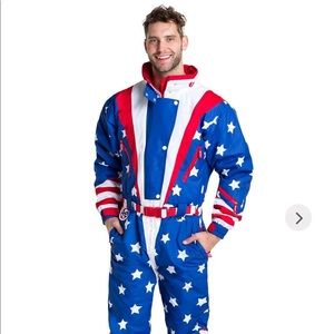 NWT Tipsy Elves Men's Americana Ski Suit Large